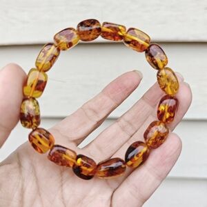 106 Authentic Amber Bracelet with unperfection texture